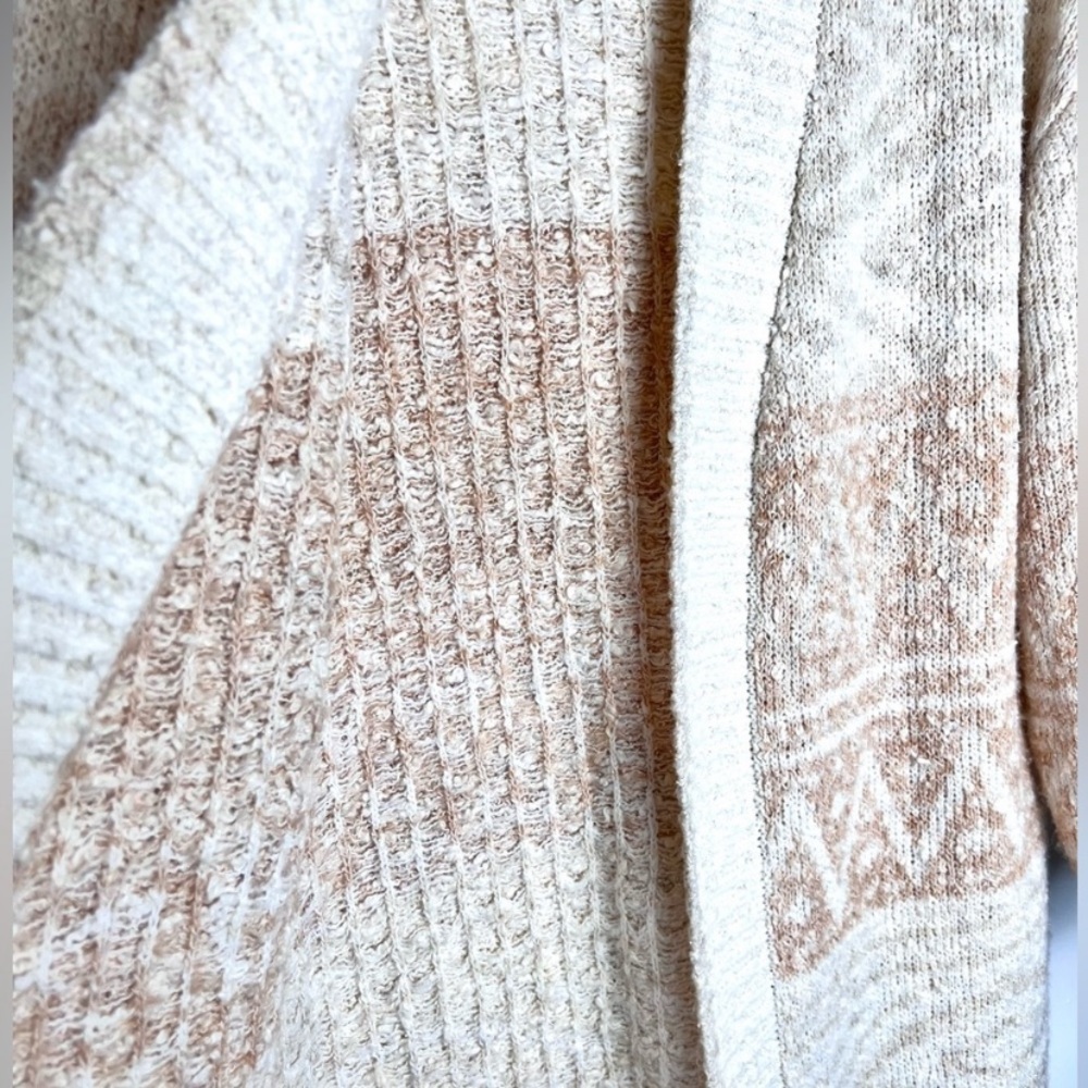 SOLD!!!  Joie Cream & Beige Nordic Long Cardigan Duster - Picture 7 of 9